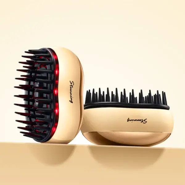 Jnker Portable Eletrical Scalp Massage Comb Golden 01